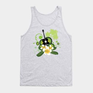 Plumeria flowers and guitar Tank Top